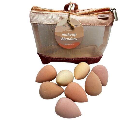 Luxe + Willow 8 Makeup Blenders Sponges Set NEW Egg Shaped - Picture 1 of 6